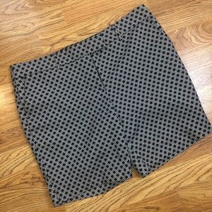 Dalia Black & white mosaic print burmuda shorts